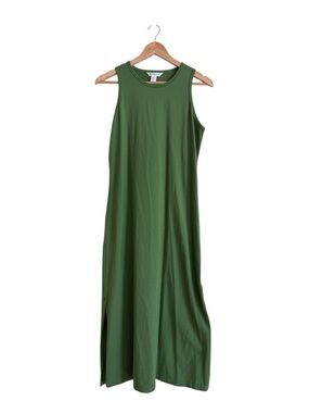 Athleta Green Sleeveless Pullover Midi Dress Womens Size S